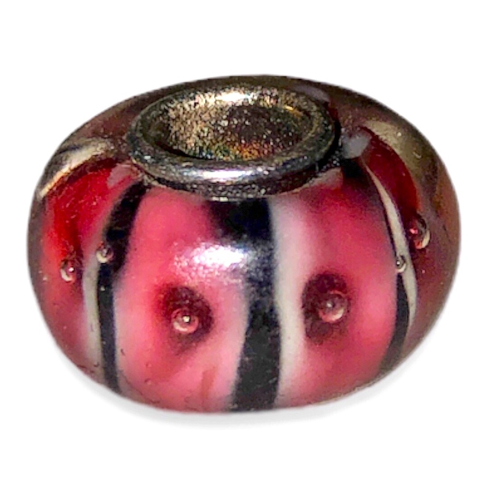 Lamp work glass bead charm